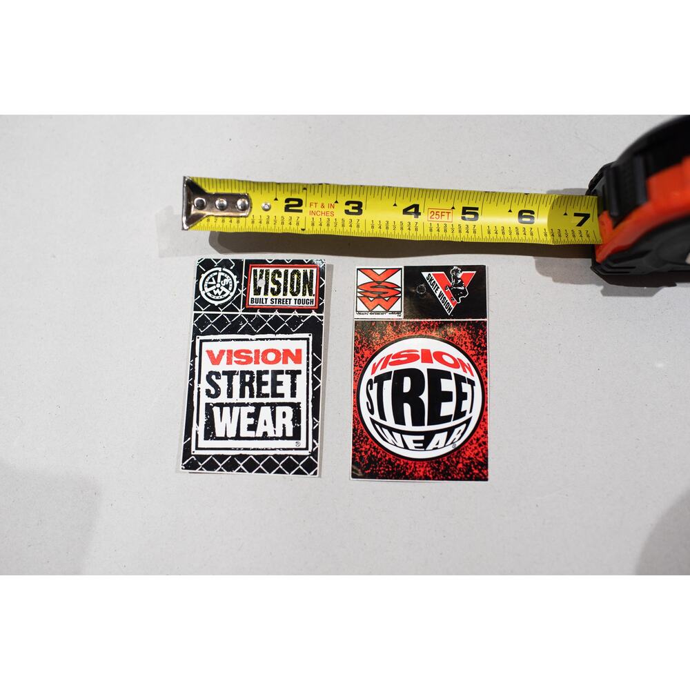 X2 Sticker Tags Vision Street Wear 80s Skateboard BMX NOS Vintage Skateboard